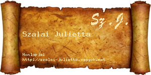 Szalai Julietta névjegykártya