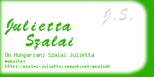 julietta szalai business card